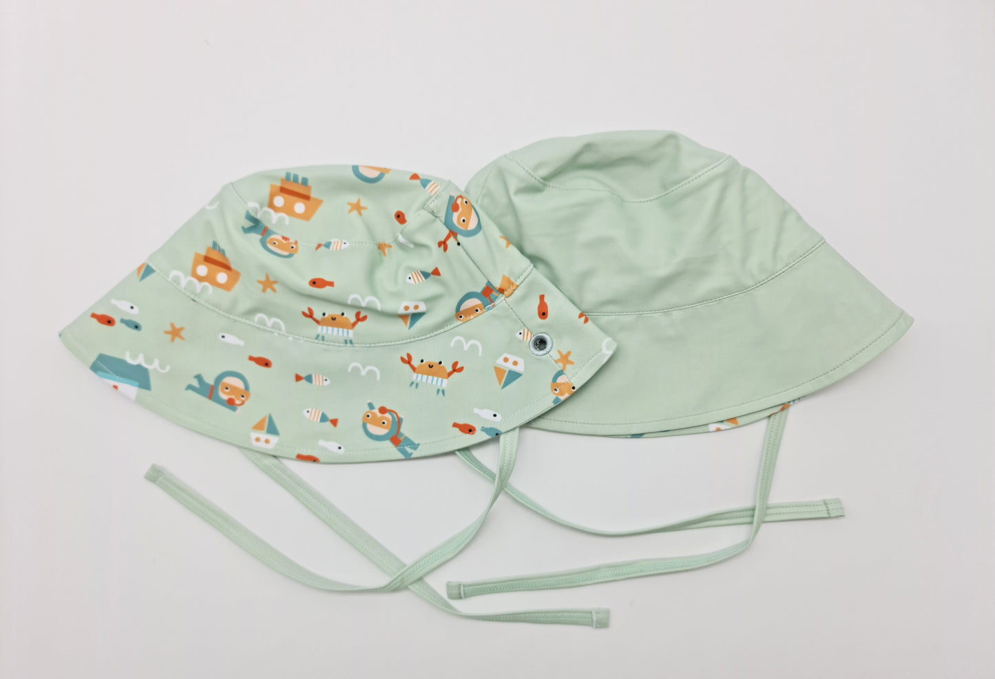 Gorro bucket reversible pr. Solar UPF 50+ - Menta Diver