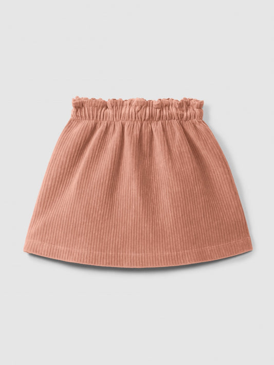 Falda de tela tipo pana Laranjinha, rosa viejo