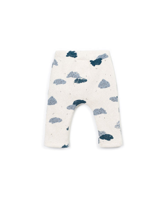 Leggings estampado nubes - Azul claro - Play Up (detalle)