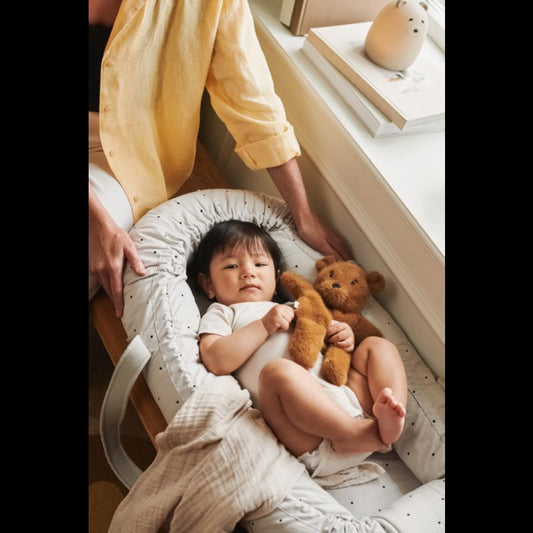 Gro Printed Babylift - Classic dot dumbo grey