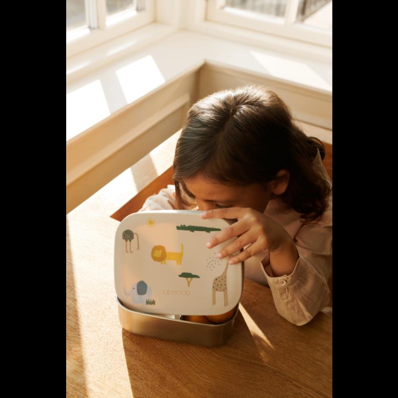 Arthur Printed Lunchbox - Safari sandy mix - detalle