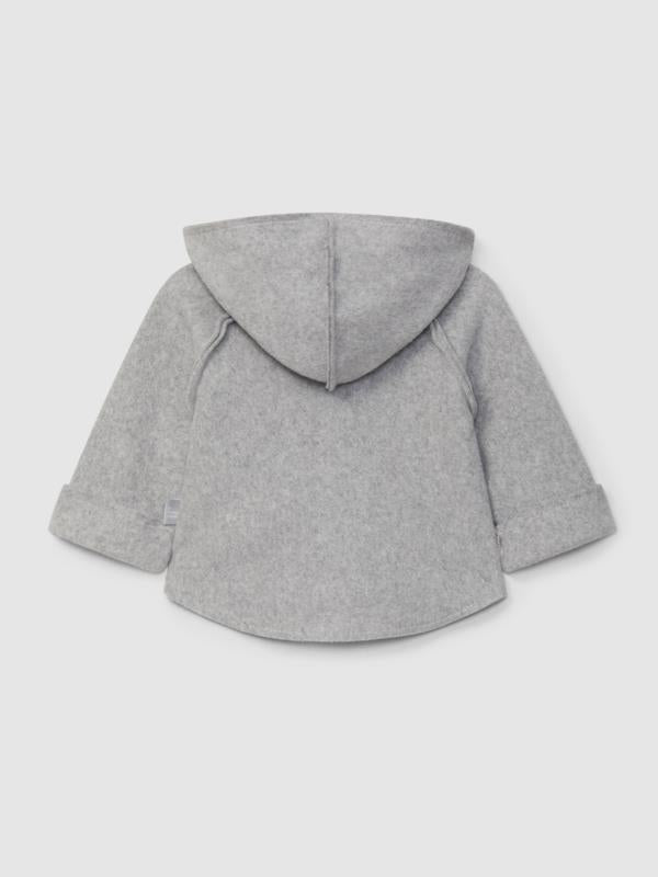 Abrigo con capucha en polar de algodón orgánico