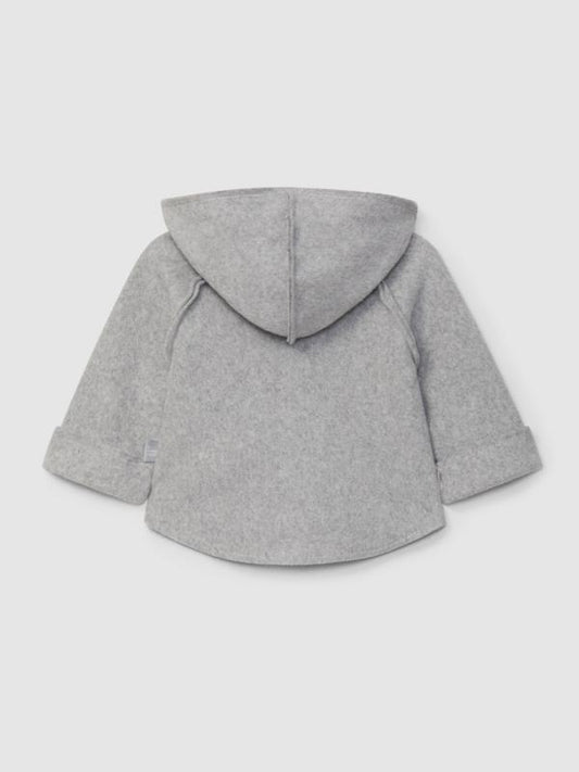 Abrigo con capucha en polar de algodón orgánico