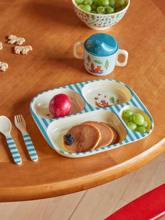 Set comida para bébe - Azul - Happy Forest Print - Caja de regalo - vista alternativa