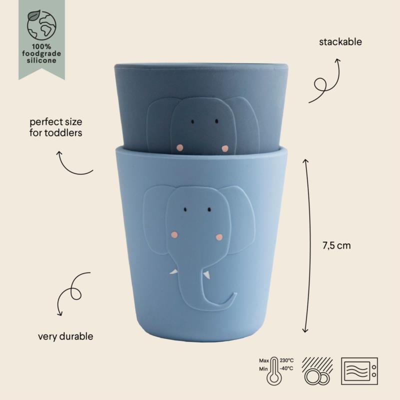 Silicona vaso 2-pack - Mrs. Elephant