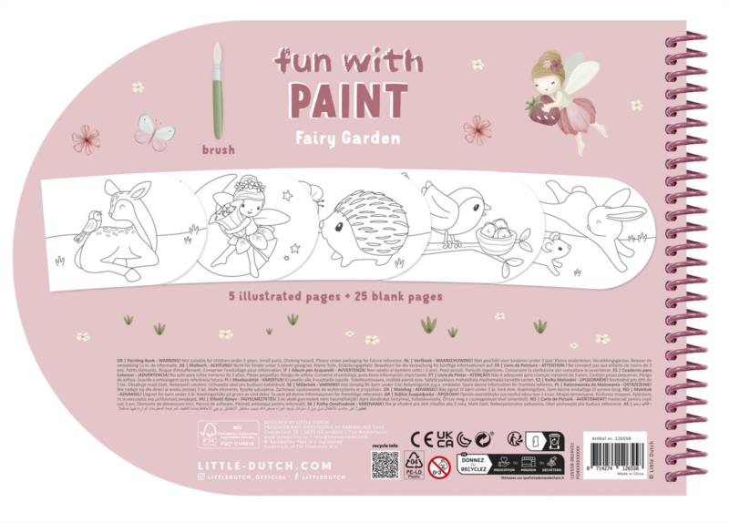 LIBRO ACUARELAS COLOREAR FAIRY GARDEN