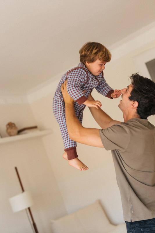 Pijama manta con mangas y calcetines antideslizantes - Vichy Brown & Blue - TOG 2.5 1Y (70-80 cm)