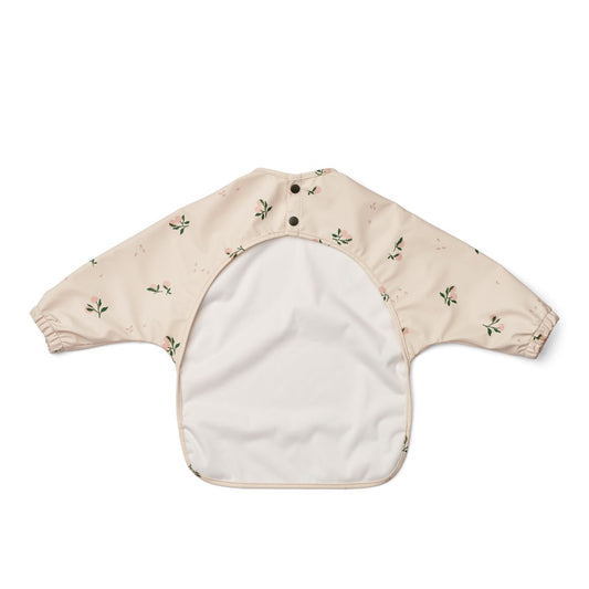 Merle Printed Cape Bib - Peach / Sea shell mix