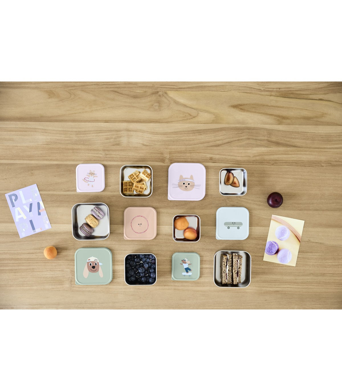 Snackbox Acero Inox 3 pcs Dog - en uso 2