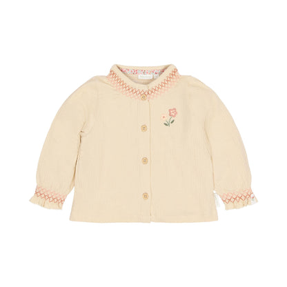Blusa de botones manga larga - Vainilla