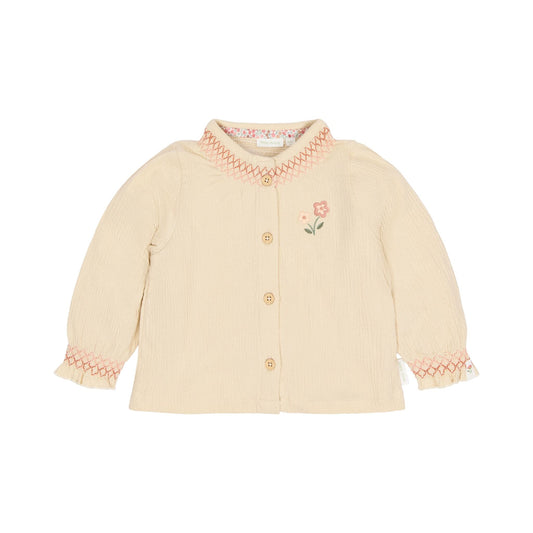 Blusa de botones manga larga - Vainilla