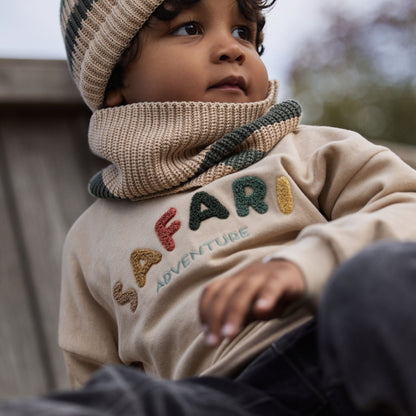 Sudadera letras Safari - Taupe