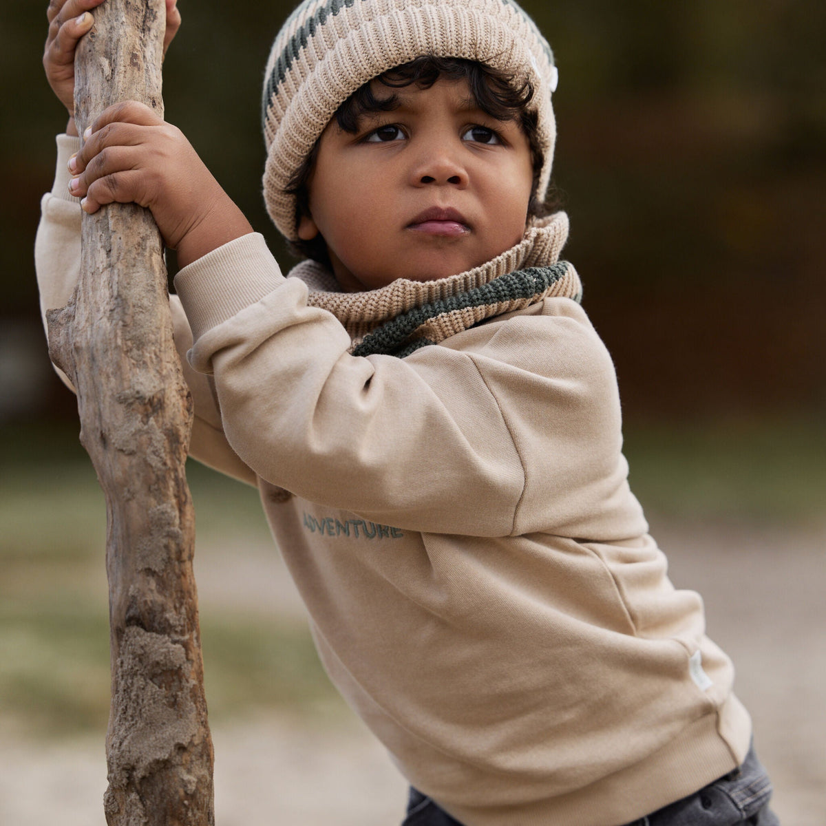 Sudadera letras Safari - Taupe