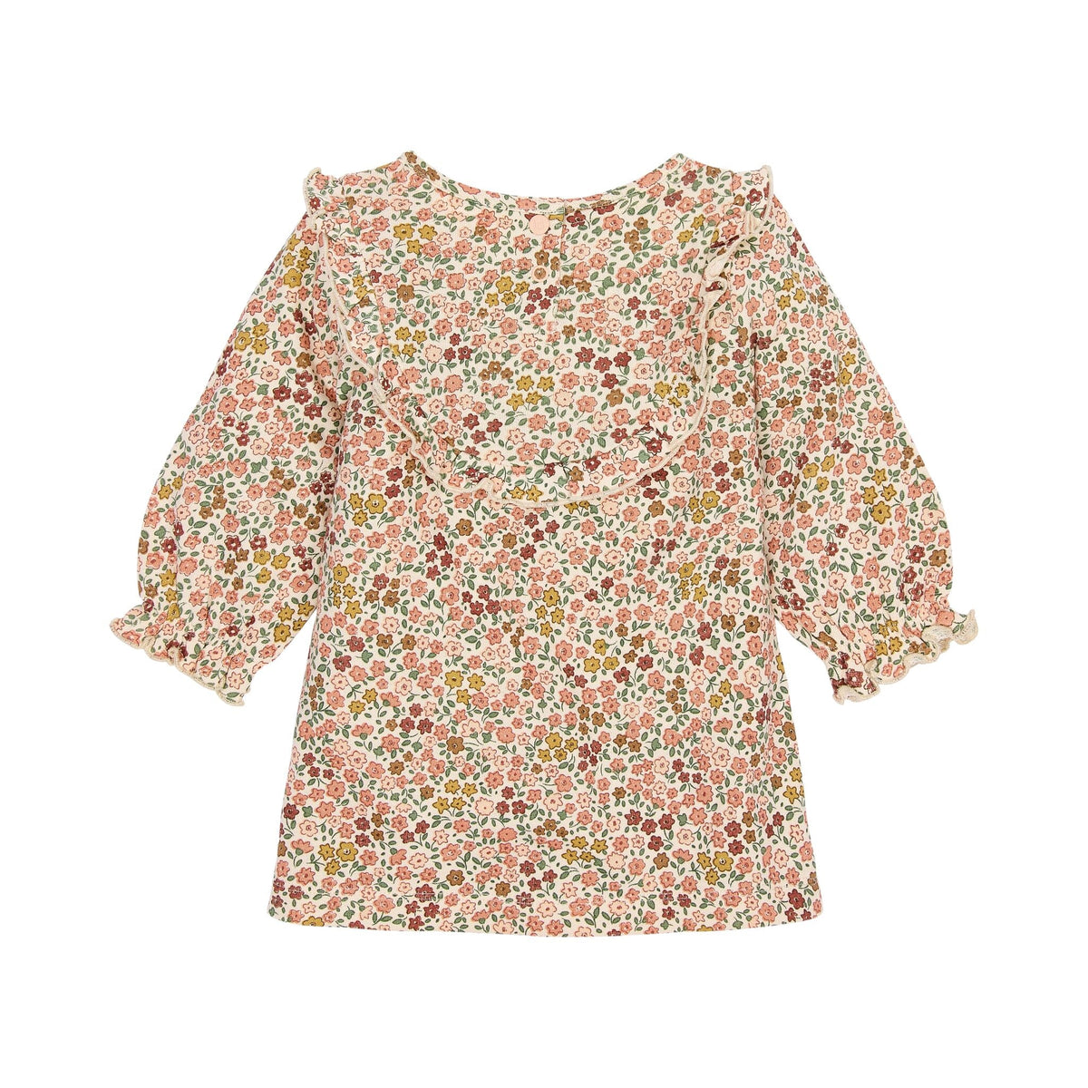 Vestido manga larga Safari Flores - Rosa pastel