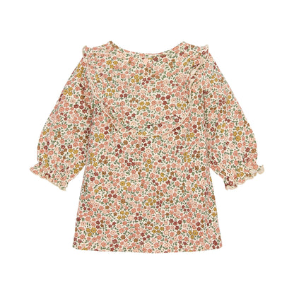 Vestido manga larga Safari Flores - Rosa pastel