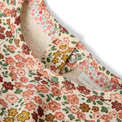 Vestido manga larga Safari Flores - Rosa pastel