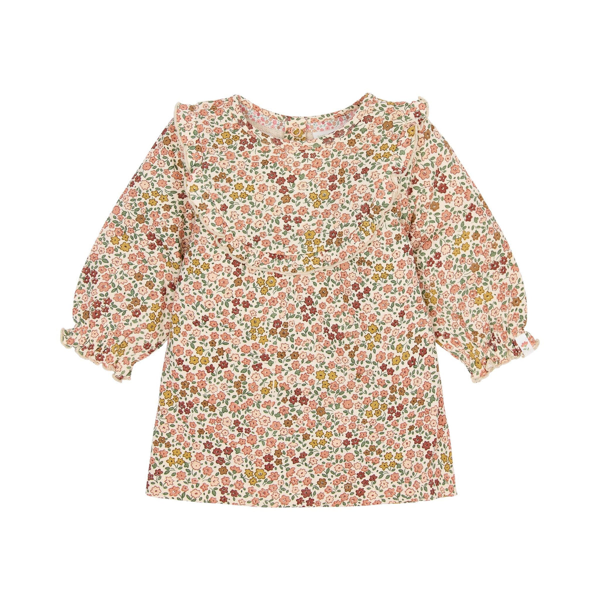 Vestido manga larga Safari Flores - Rosa pastel