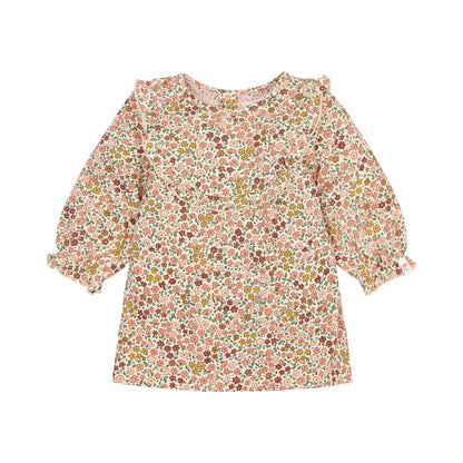 Vestido manga larga Safari Flores - Rosa pastel