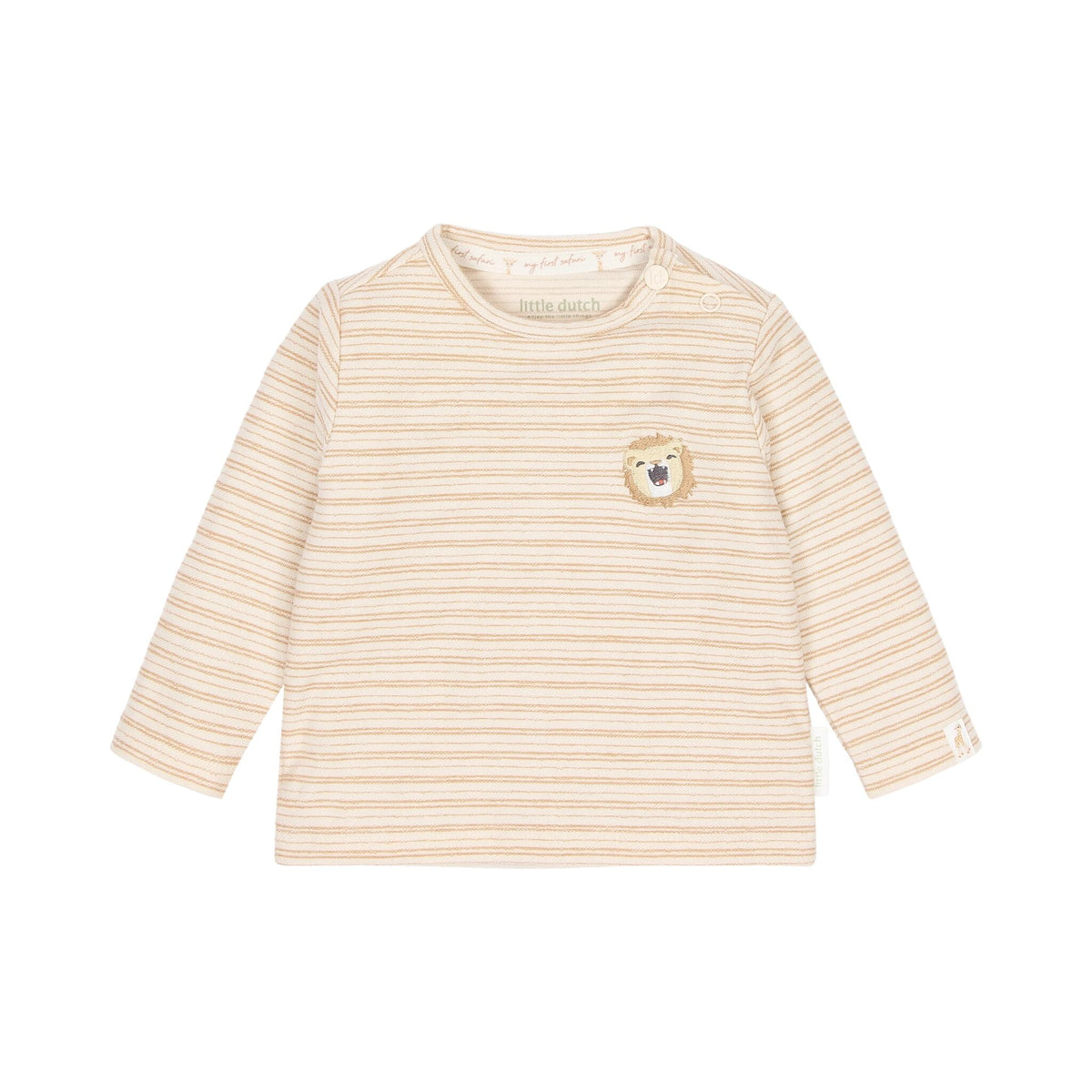 Camiseta manga larga Safari rayas - Tostado