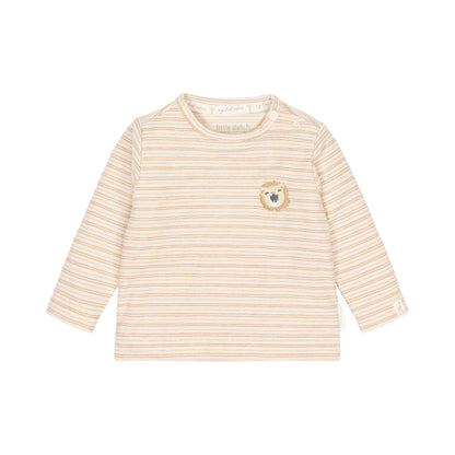 Camiseta manga larga Safari rayas - Tostado