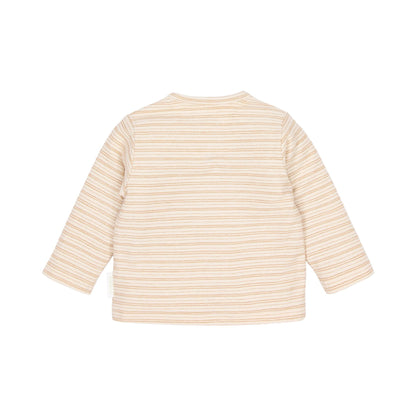 Camiseta manga larga Safari rayas - Tostado