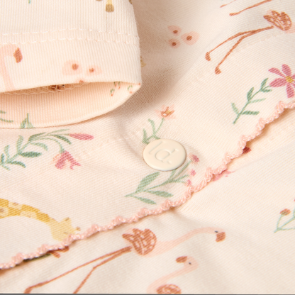 Pijama de una pieza Safari - Flamingo rosado