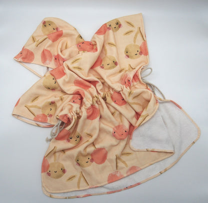 Poncho / Toalla algodon - Melocoton Cherry