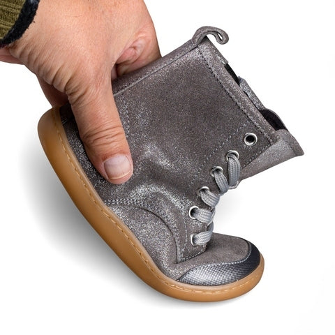 Botín barefoot de cordones Chetto — Plata - vista 2