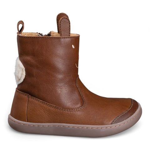 Bota barefoot conejito con puntera de goma Chetto — Marrón