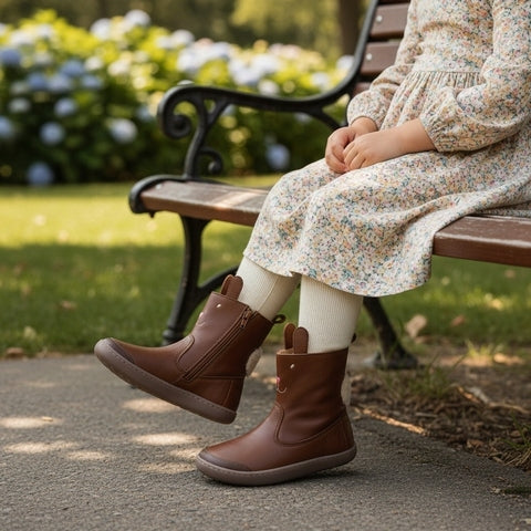 Bota barefoot conejito con puntera de goma Chetto — Marrón - vista 3
