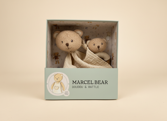 Packaging del Set de regalo Oso Marcel