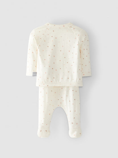 Conjunto de dos piezas de topitos Snug, malva