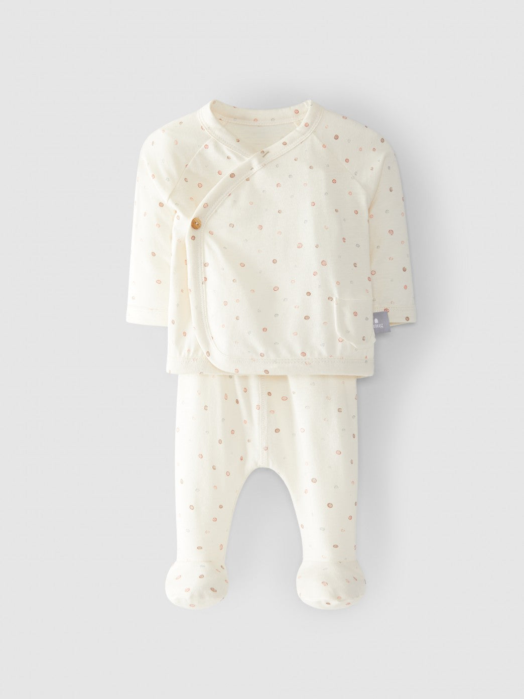 Conjunto de dos piezas de topitos Snug, malva