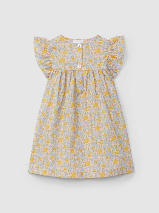 Vestido de tejido Liberty floral Laranjinha, rosa