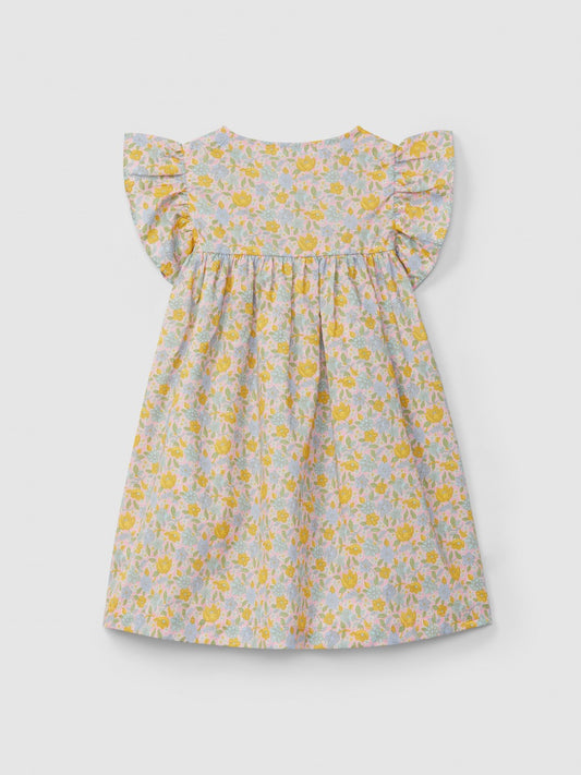 Vestido de tejido Liberty floral Laranjinha, rosa