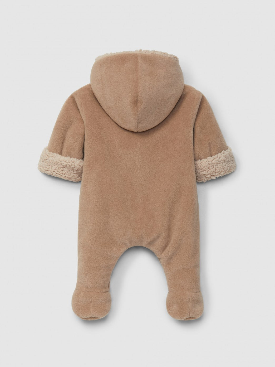 Buzo polar con capucha y bolsillo Snug, beige