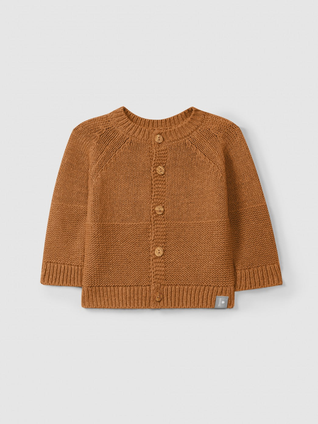 Rebeca de punto con cuello redondo Snug, ocre