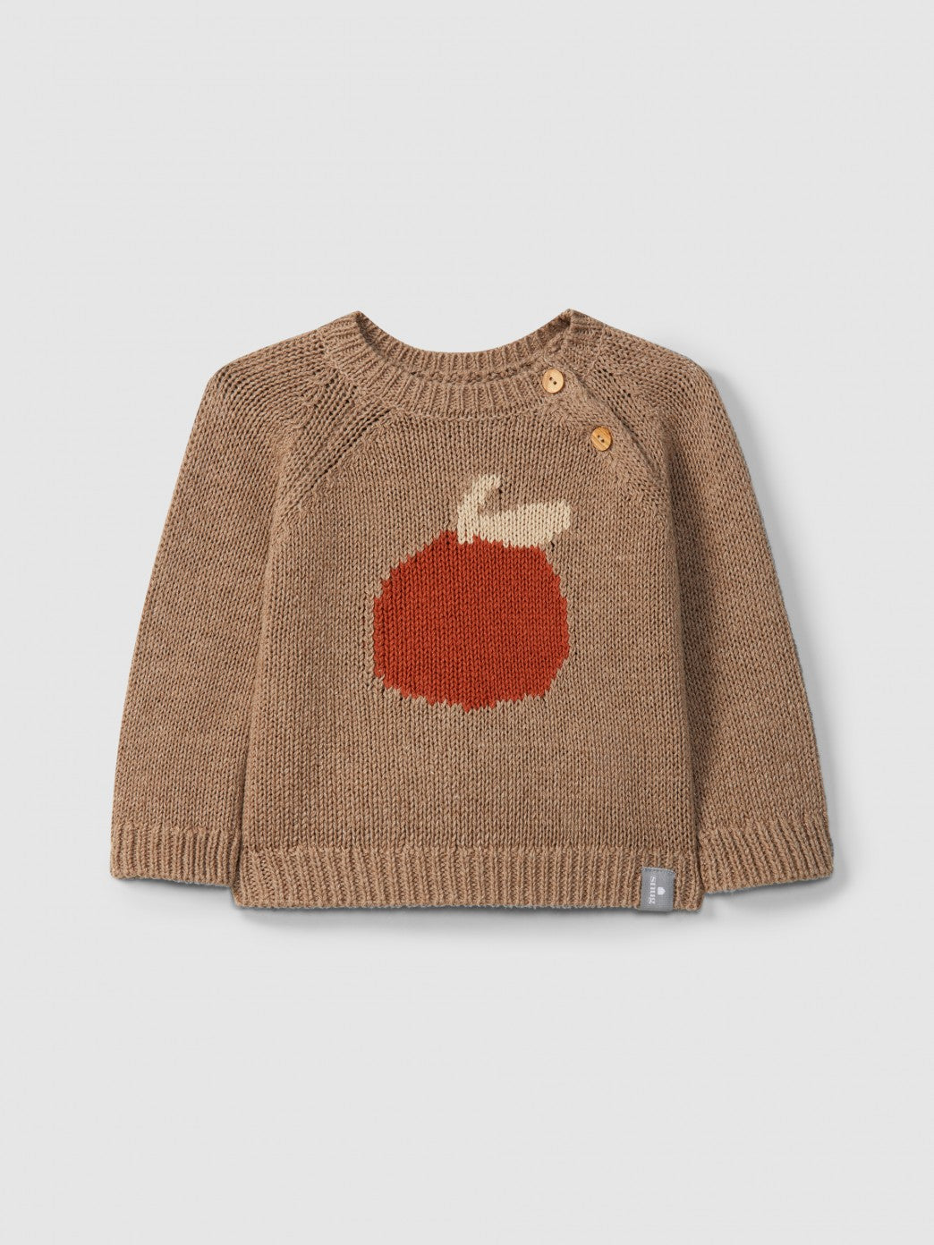 Jersey de punto jacquard con manzana Snug, naranja