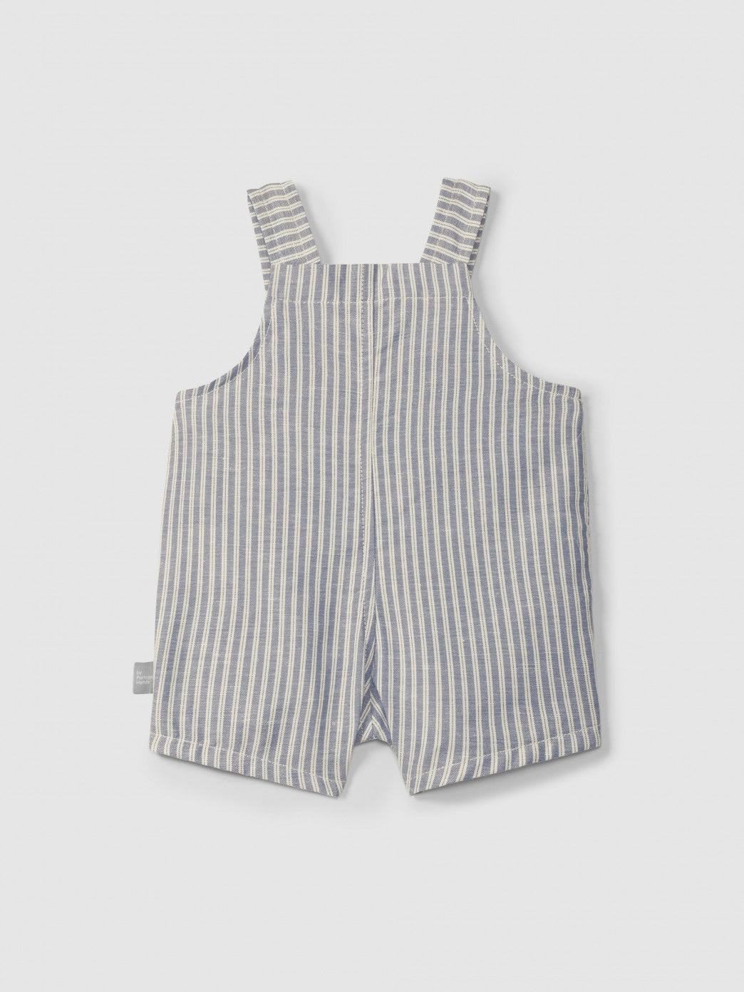 Peto corto de tela a rayas con bolsillo Snug, índigo