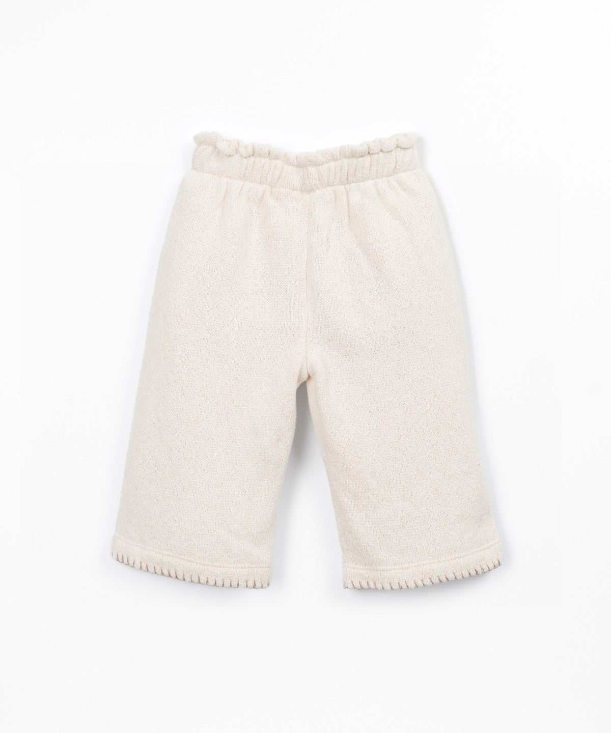 Pantalón de punto de pierna ancha - Beige - Play Up (detalle)
