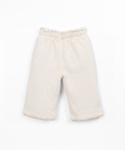 Pantalón de punto de pierna ancha - Beige - Play Up (detalle)