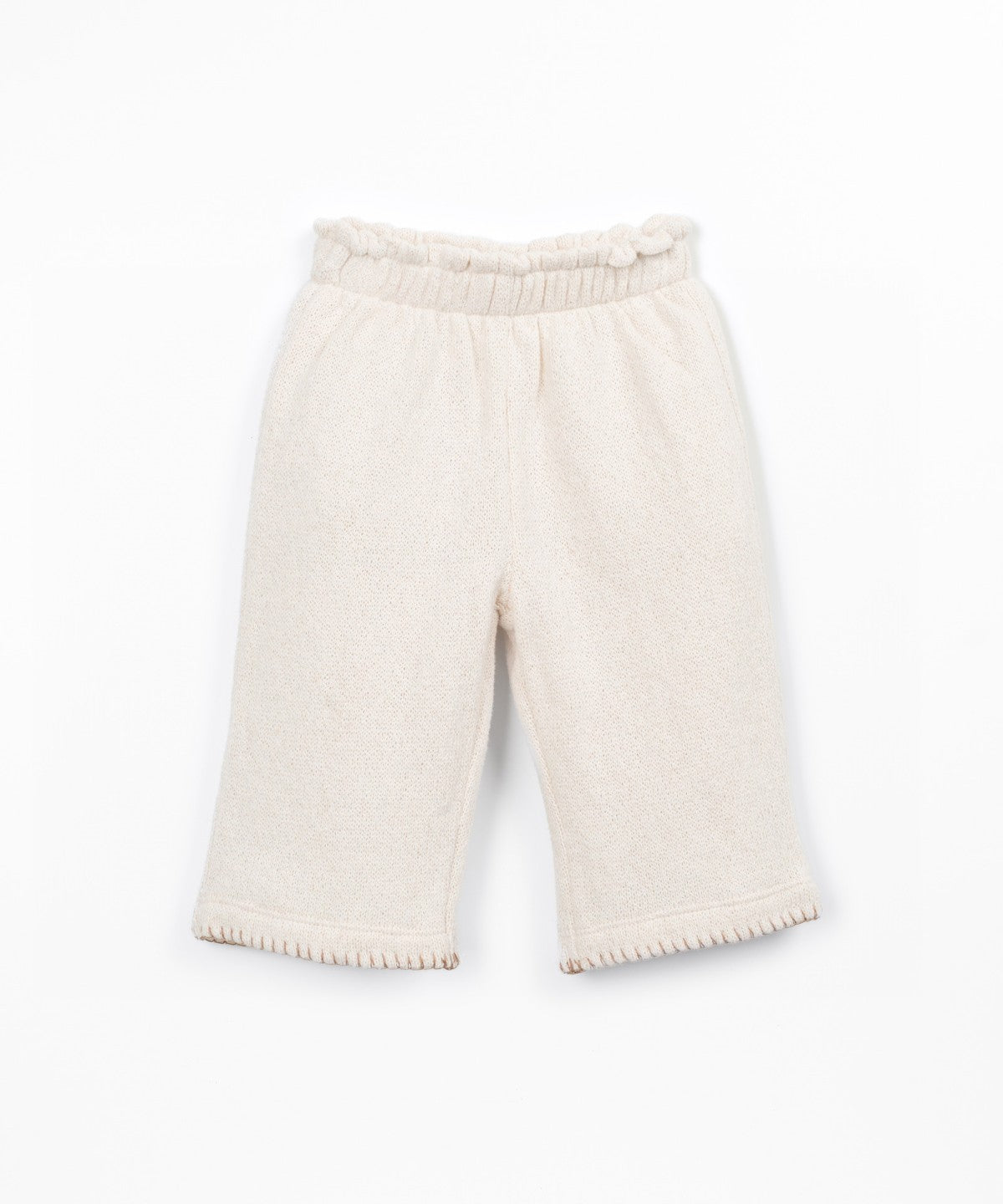 Pantalón de punto de pierna ancha - Beige - Play Up