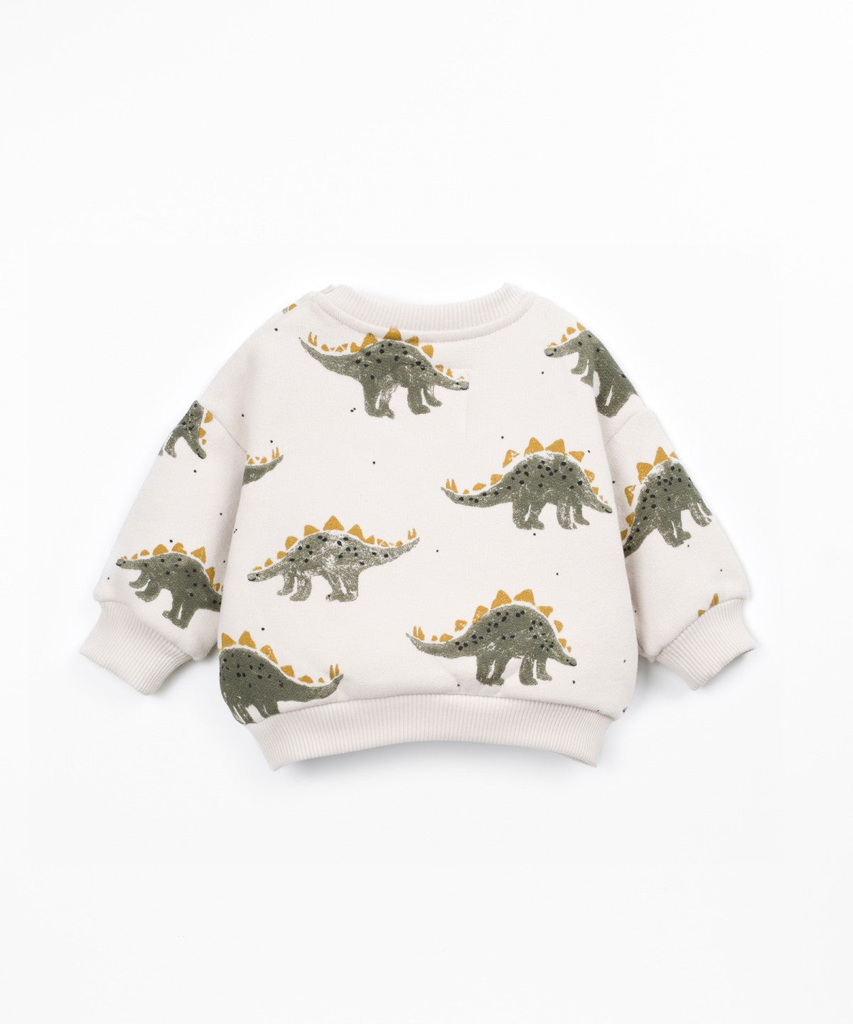 Sudadera de felpa estampado dinosaurios - Beige - Play Up (detalle)