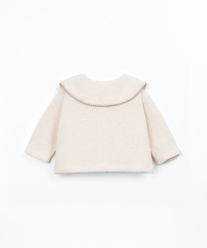 Chaqueta de punto con interior perchado - Beige - Play Up (detalle)
