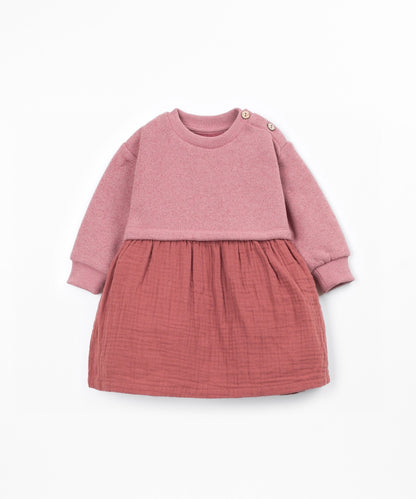 Vestido de felpa con abertura en el hombro - Rosa - Play Up