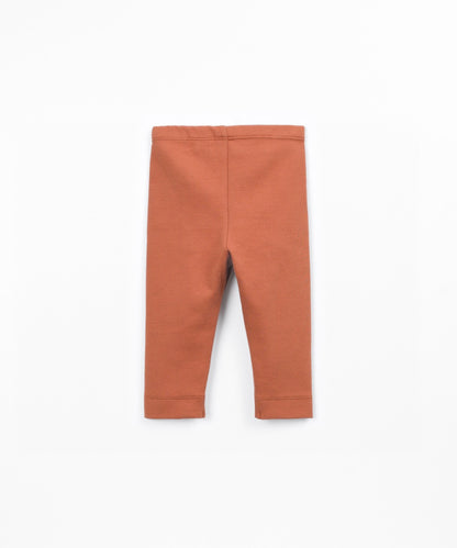 Leggings de canalé con algodón reciclado - Naranja - Play Up (detalle)