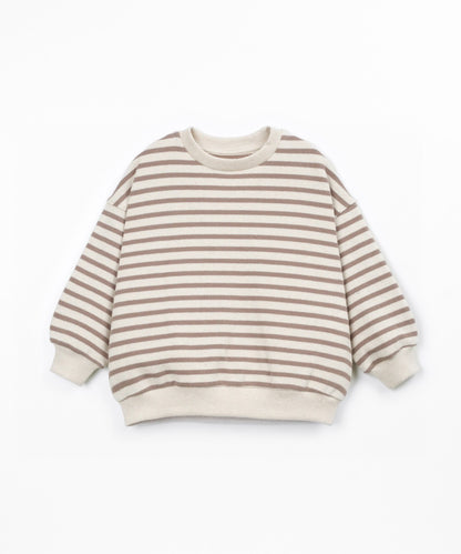 Sudadera de punto a rayas (3-14 años) - Marrón claro - Play Up