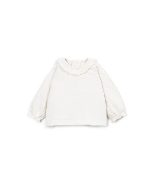 Camiseta con volantes en las mangas - Blanco - Play Up