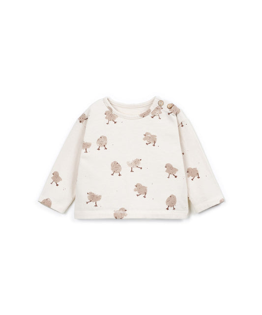 Camiseta estampado pollitos - Beige oscuro - Play Up