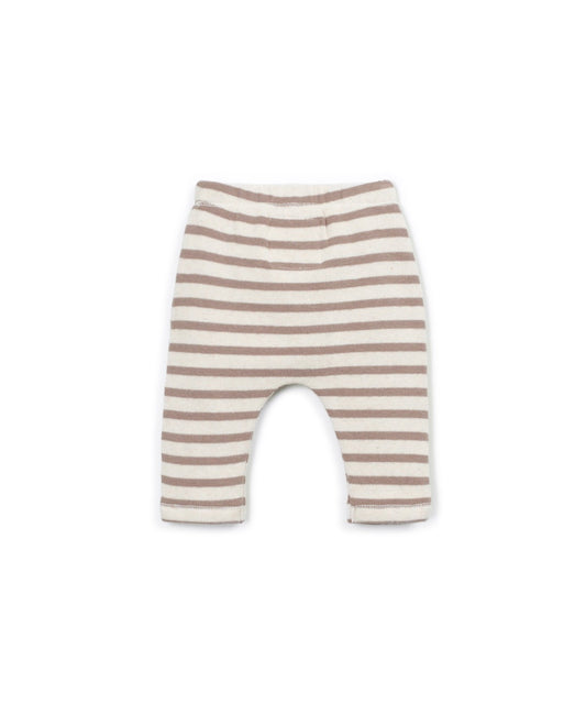 Leggings a rayas con interior perchado - Marrón claro - Play Up (detalle)